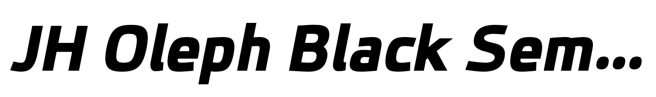 JH Oleph Black Semi Condensed Italic